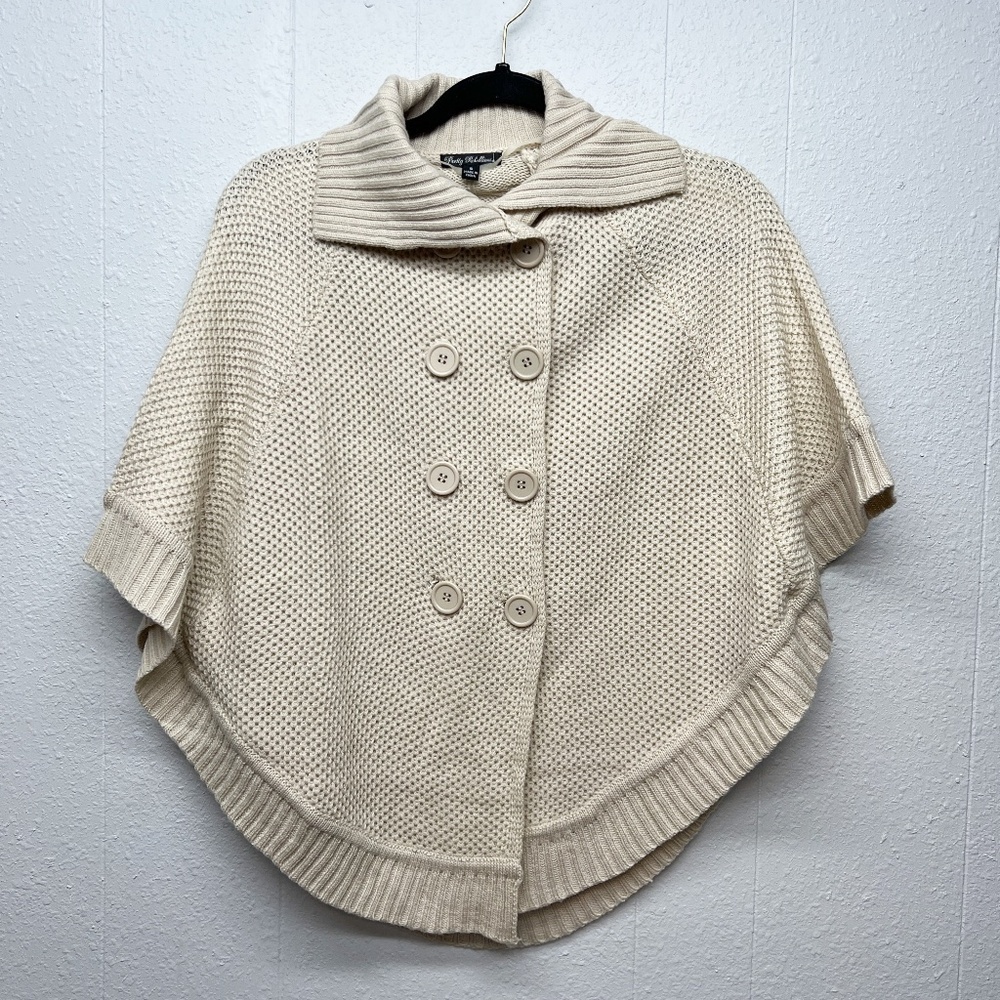 Pretty Rebellious Double Breasted Pocho Womens Small Cozy Comfortable Capsule